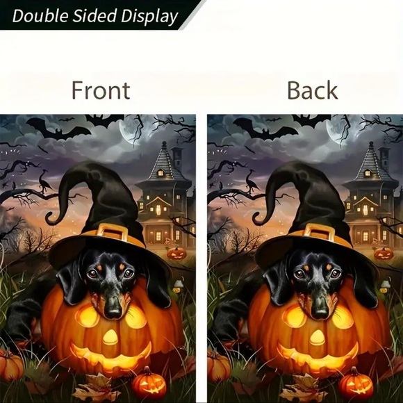 Garden Flag, 12x18 Inch, Double-Sided Waterproof Polyester, Halloween, N… - Picture 2 of 8